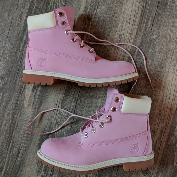 light pink timbs